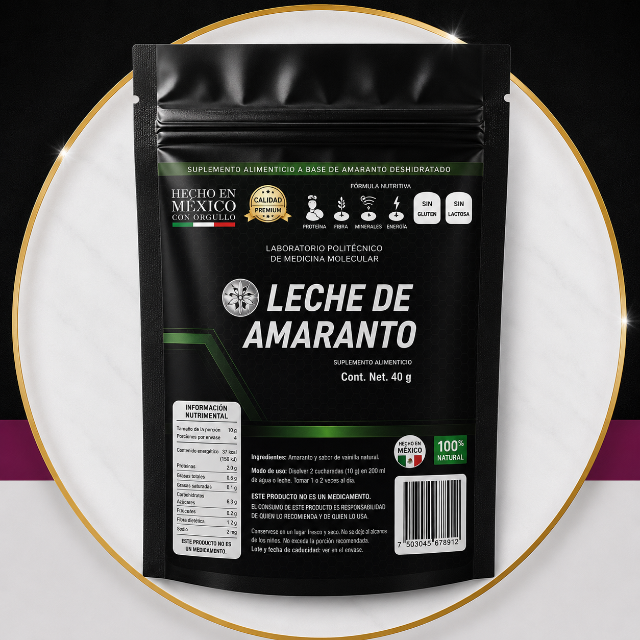 LECHE DE AMARANTO CON GLICINA
